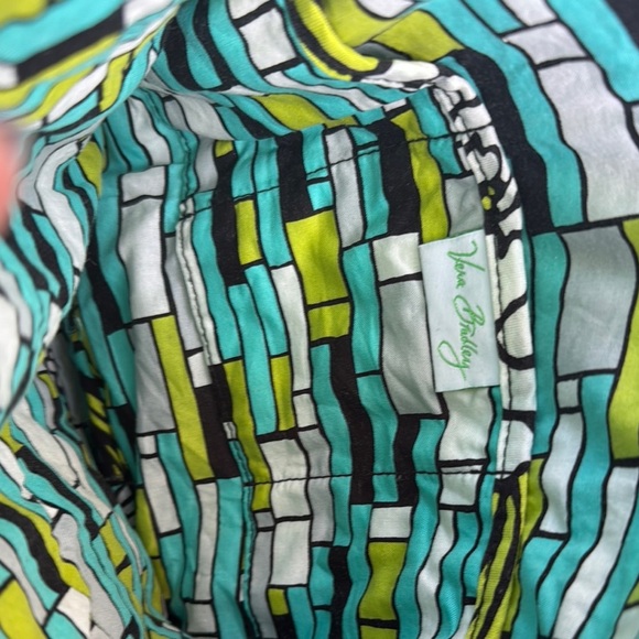Vera Bradley Green and Blue Quilted Shoulder Bag - Picture 6 of 7